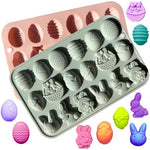 Bunny-Shaped Silicone Easter Egg Molds for Kids Baking