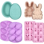 Bunny-Shaped Silicone Easter Egg Molds for Kids Baking
