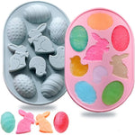 Bunny-Shaped Silicone Easter Egg Molds for Kids Baking