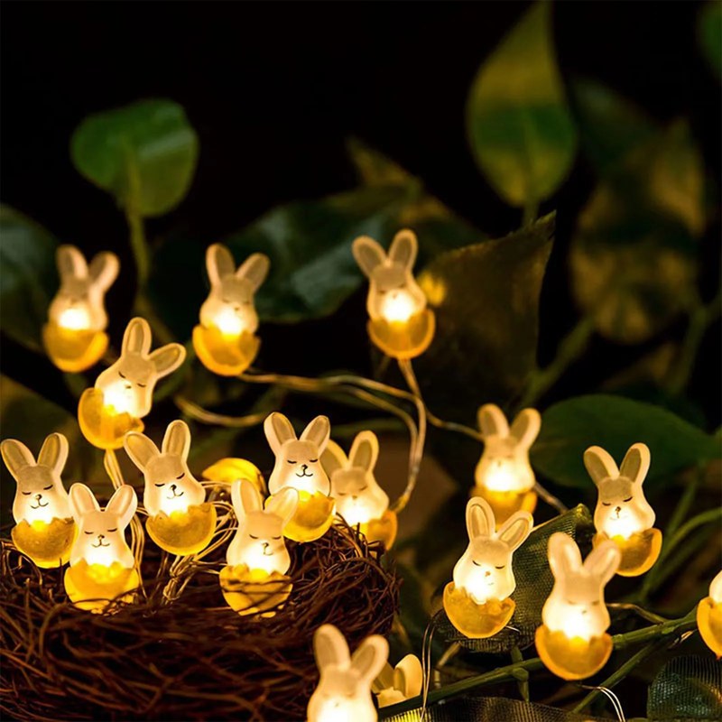 Easter Decoration String Lights - 20 LED Bunnies