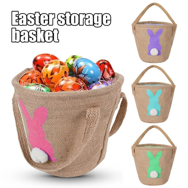 Easter Egg Hunt Basket with Handle - Durable Netting