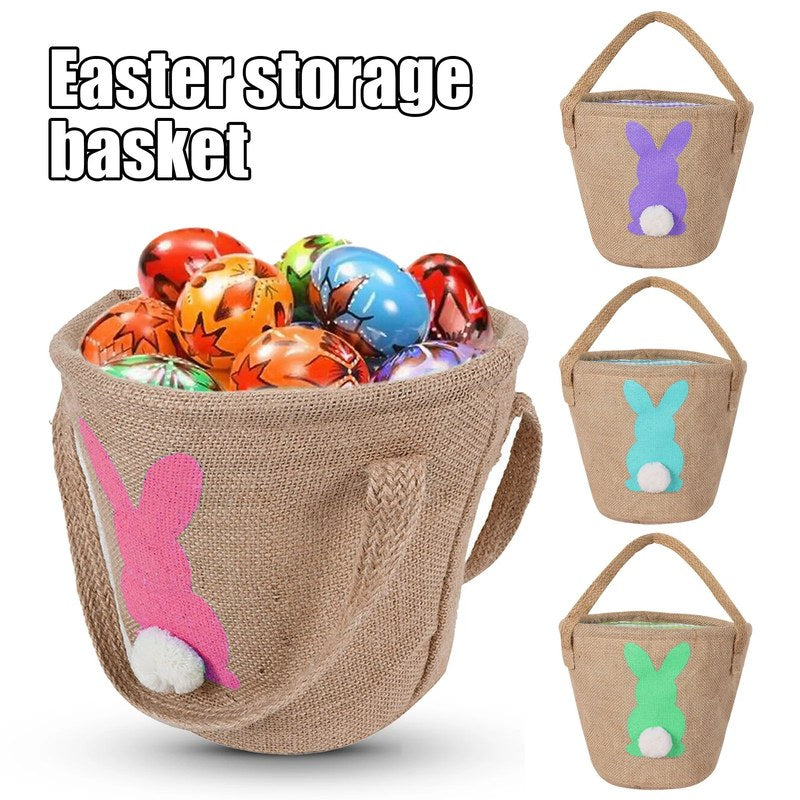 Easter Egg Hunt Basket with Handle - Durable Netting