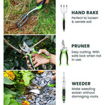 Adjustable Garden Tool Set with Storage Bag | Spring