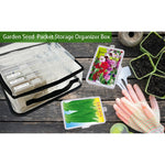 Spring Flower Seed Organizer Box with Dividers - Garden Storage