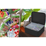Spring Flower Seed Organizer Box with Dividers - Garden Storage