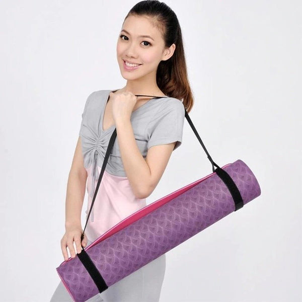 Collapsible Yoga Mat with Carrying Strap | Portable