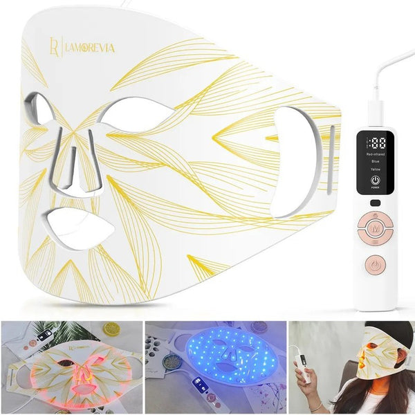 LED Light Therapy Face Mask — Rose Gold Anti-Aging